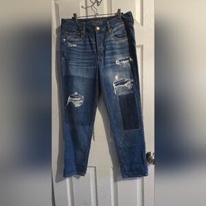 American Eagle Tomgirl Patchwork Jeans
